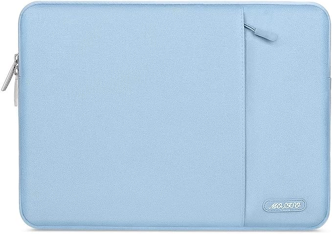 MOSISO Laptop Case 14 inch, Laptop Sleeve Bag with Pocket | Compatible with HP Lenovo Dell ASUS Acer, HP Stream, Dell Latitude, Polyester Vertical Computer Bag, Air Blue by MOSISO