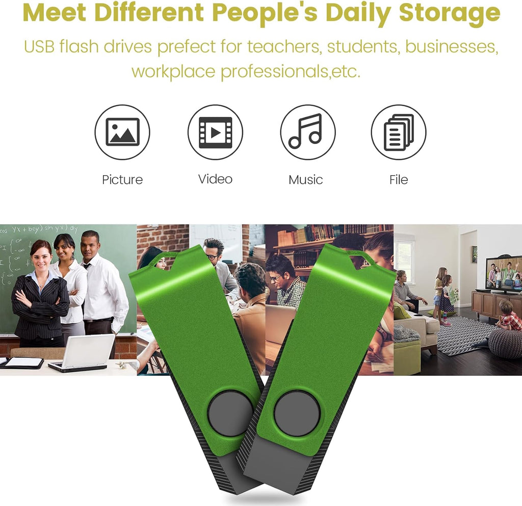 8GB USB Flash Drive 50 Pack AGECASH FAT32 USB 2.0 Flash Drives Bulk - Image 4