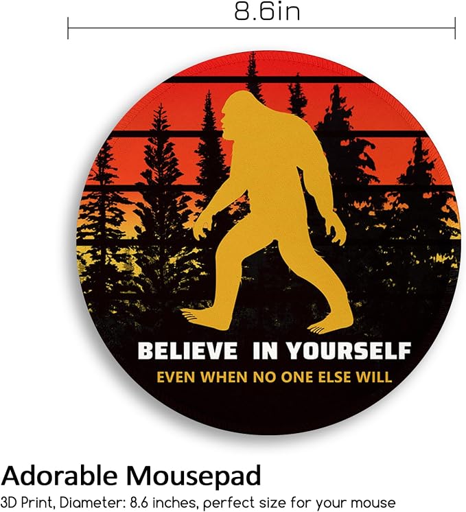 Funny Fun Work Mouse Pad, Small Round Mousepad for Desk, Laptop | Mini Travel Wireless Mice Pad for Computer, Office Accessories, Coworker Gifts, 8.6 x 8.6 inch - Image 4