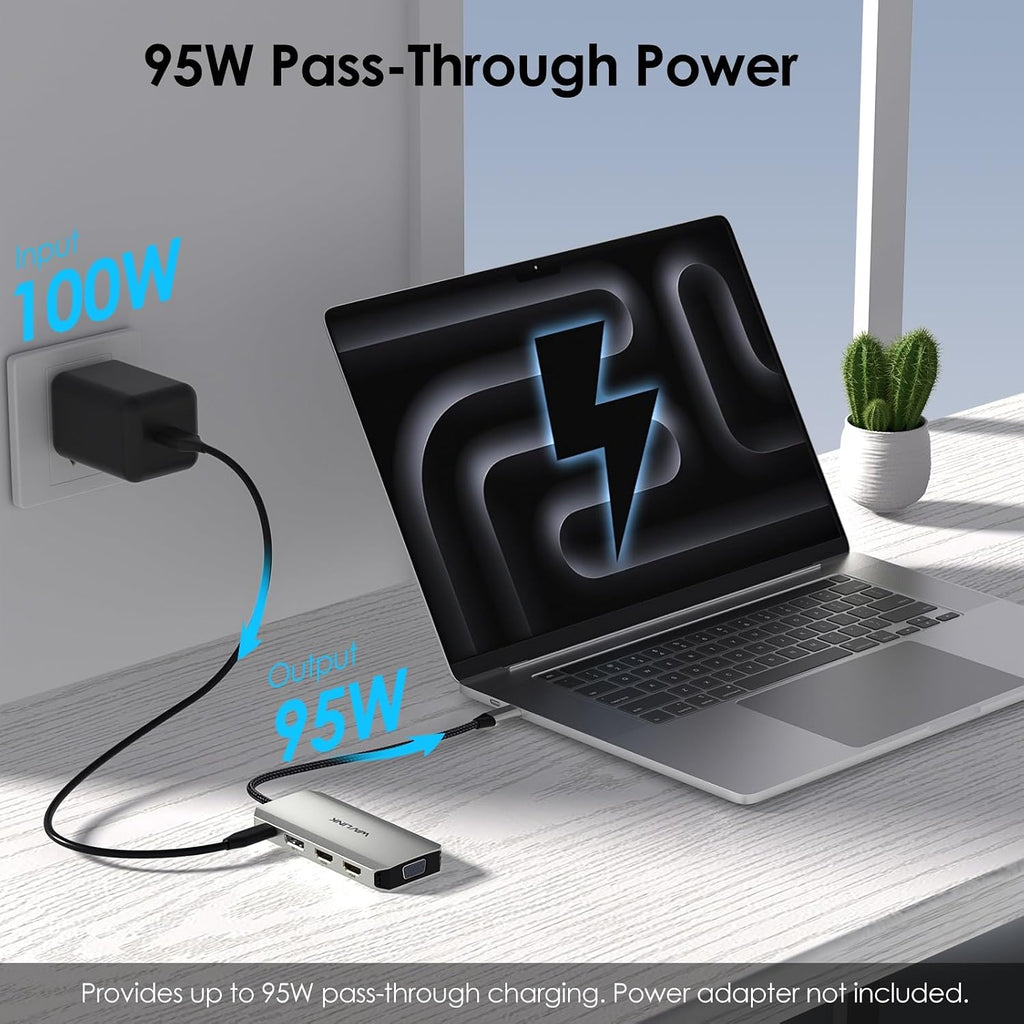 WAVLINK Laptop Docking Station, Quad Monitors, Dual HDMI, DisplayPort, VGA - Image 7