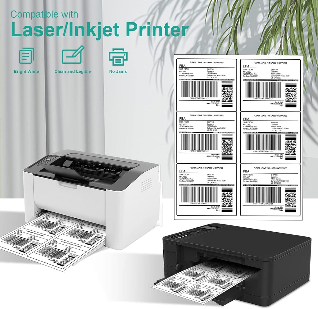 MFLABEL Shipping Labels for Laser & Inkjet Printer 3-1/3" x 4" (6-up) 1500 Sheets - Image 6