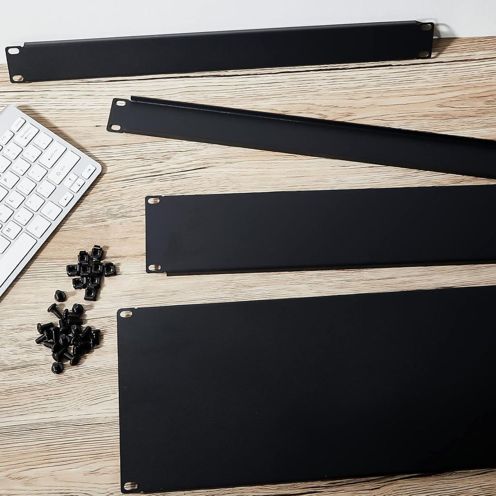 Zhengmy Blank Panel 1u 2u 4u 19 Inch Metal Rack Mount Filler, 6 Pieces - Image 7