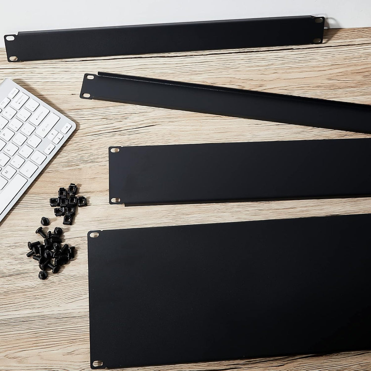 Zhengmy Blank Panel 1u 2u 4u 19 Inch Metal Rack Mount Filler, 6 Pieces - Image 7