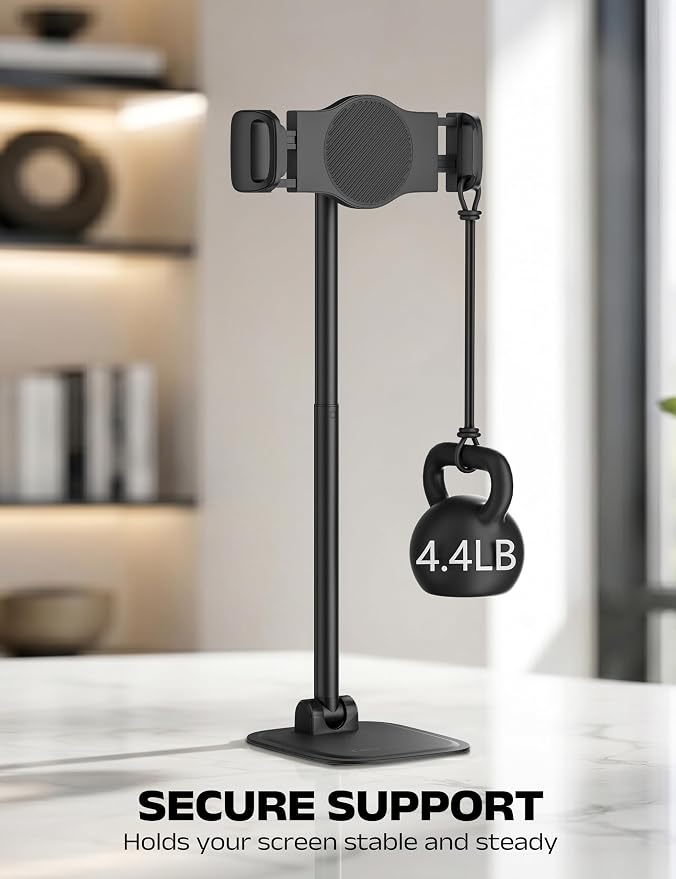 Foldable Portable Monitor Stand,iPad Stand for Desk Holds 4.4LB | Monitor Holder, Adjustable Height & Angle Tablet Holder Stand, iPad Holder Stand Fits 4.7-17" Portable Monitor/Tablet/Phone - Image 2