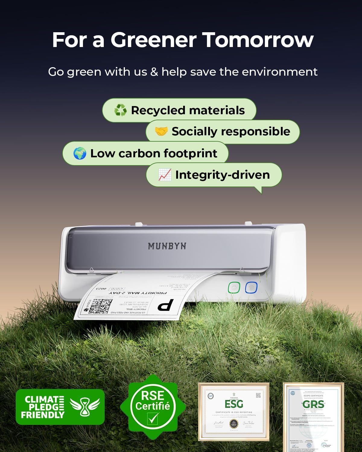 MUNBYN Bluetooth Thermal Label Printer with Paper Holder - Image 9