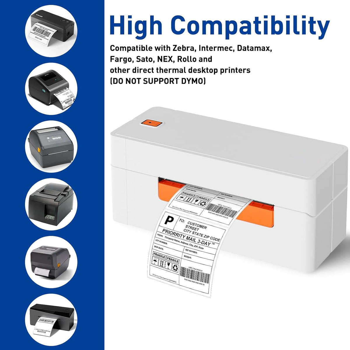 ESSENTIAL 4" x 4" Direct Thermal Shipping Labels (2800 Labels, 8 Rolls) - Image 3