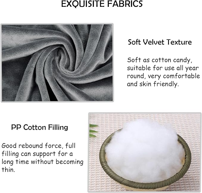 6 Pack Square Seat Cushion Chair Pads for Kitchen Dining Chairs, Soft Comfort Velvet Chair Mat Pillow Cushions with Ties for Office Desk Living Room Tatami 15.5", Dark Gray - Image 3