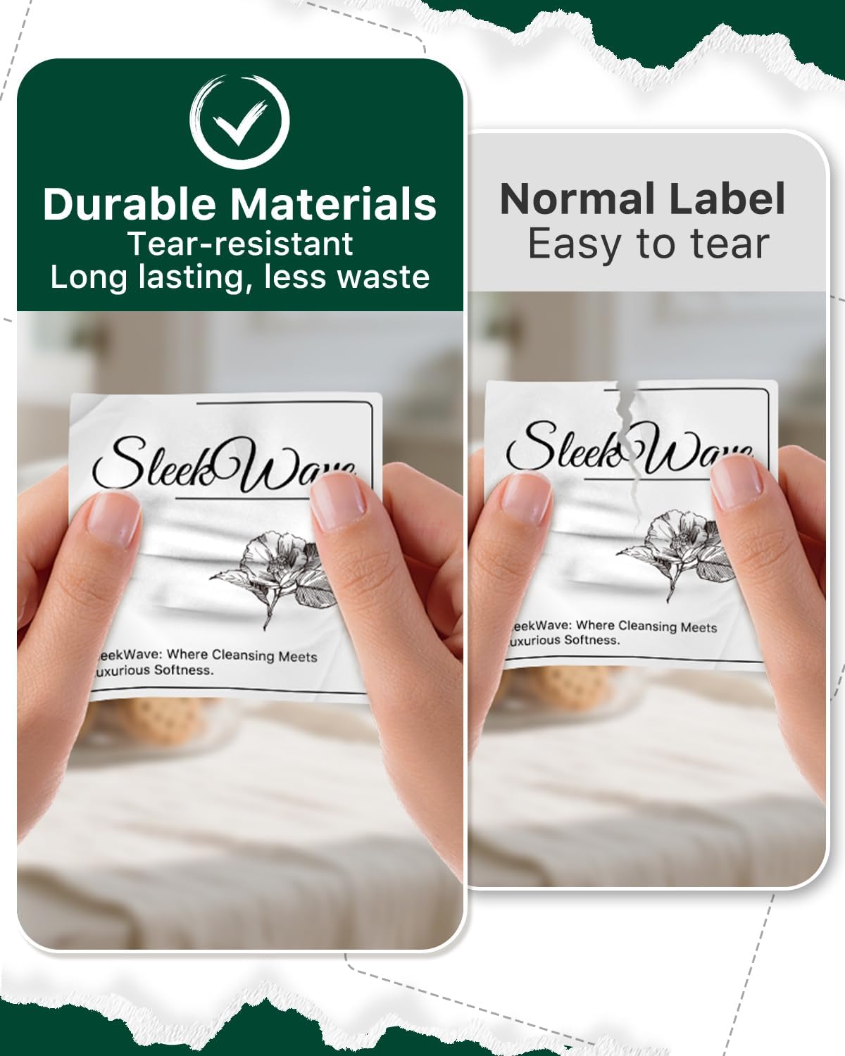 iEager White 3" x 3" Square Thermal Label Stickers, 500 Labels/Roll - Image 4