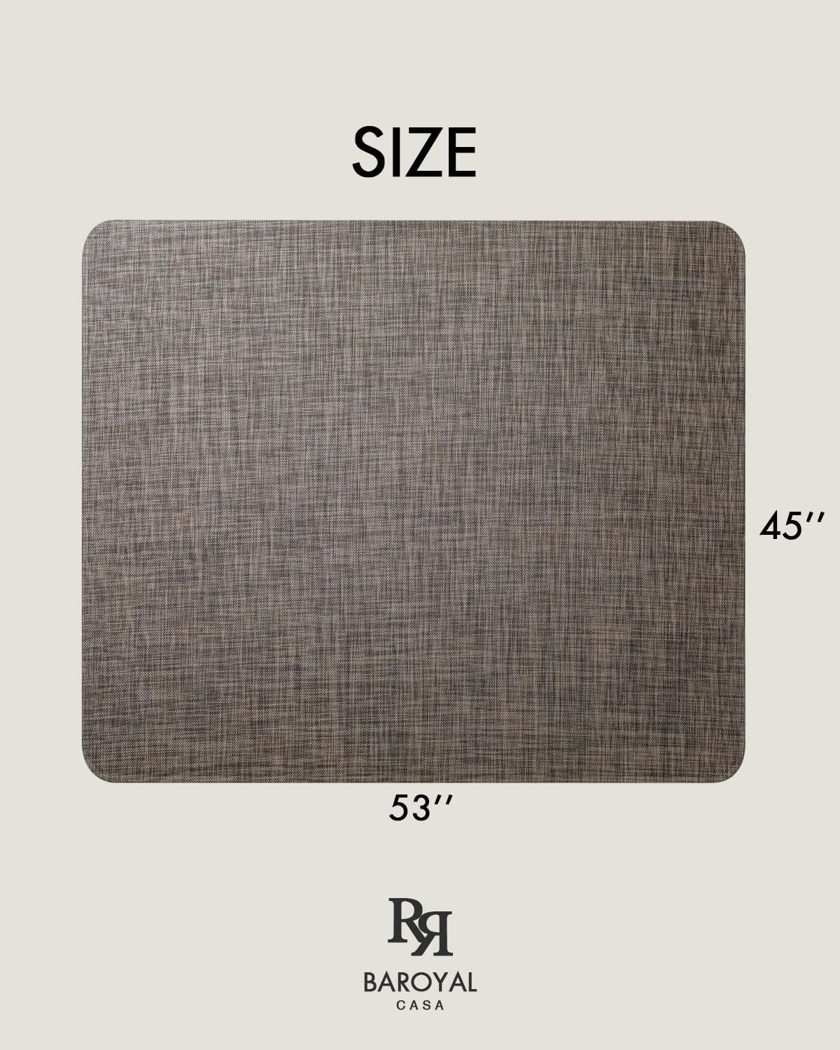 Baroyal Office Chair Mat for Hardwood Floor, Anti-Slip PVC, 45 x 53 Inch - Image 6