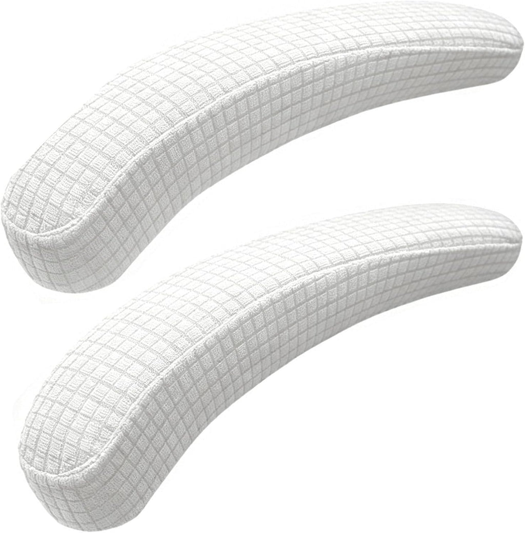 Office Chair Armrest Covers, Stretchable Removable Washable Chair Arm Covers, Elastic Desk Computer Gaming Chair Arm Rest Protector Slipcovers (Cream) by Melaluxe