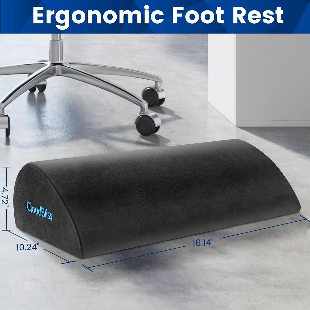Foot Rest for Under Desk at Work, Foot Stool for Office, Footrest, Gray - Image 2