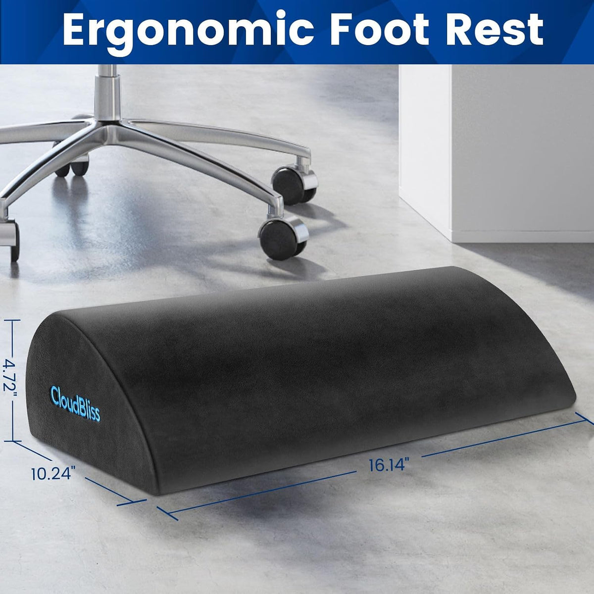 Foot Rest for Under Desk at Work, Foot Stool for Office, Footrest, Gray - Image 2