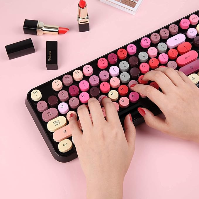 Keyboard and Mouse Sets, Wireless, Reliable 2.4 GHz Connectivity for PC,Laptop,Smart TV and More (Black Colorful) - Image 5