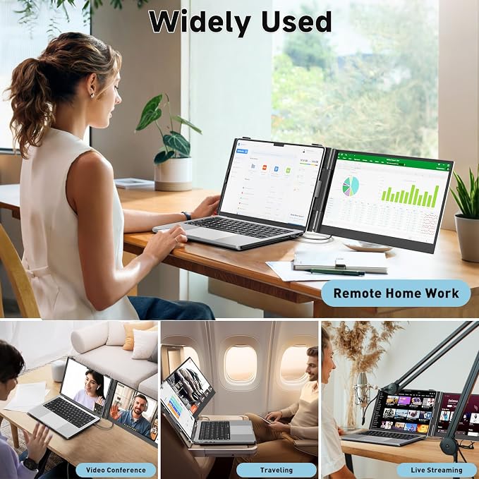 KEFEYA Laptop Screen Extender, 14" FHD 1080P Portable Monitor for Laptops, 0.19" Ultra-Thin Laptop Monitor Extender for 13-17" with USB-C/HDMI Port, Plug n Play for Windows/Mac/Android/Switch/PS5 - Image 7