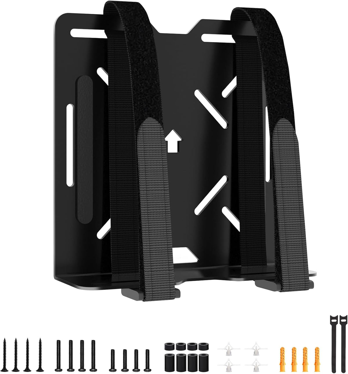 Universal Wall and VESA Mount for Micro PC, UPS Units, Wifi Router, Cable Modem and Other Electronic Devices Adjustable Strap Mount Bracket for Dell HP Lenovo Mini PC Mounted Behind the TV or Monitor by Bedycoon