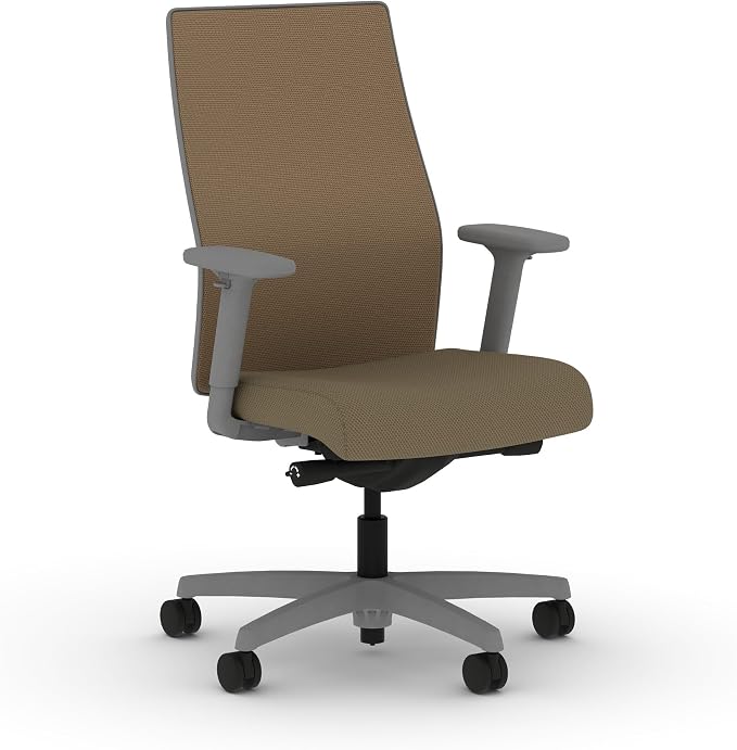 HON Ignition 2.0 Mid Back Task Chair, Spectrum Mesh, Advanced Synchro-Tilt Control, Office Chair with Lumbar Support, Height and Width Adjustable Arms, Titanium Frame, Quicksand | Ergonomic office desk chair with lumbar support, adjustable arms, office... by HON