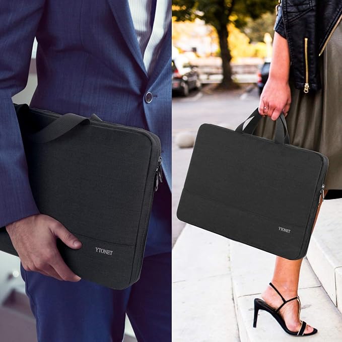 Ytonet 14 Inch Laptop Sleeve Case, Slim TSA Laptop Cover with Handle | Compatible with 14" MacBook Air MacBook Pro HP Dell Lenovo Chromebook Notebooks, Business Computer Carrying Case, Black - Image 6