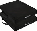 Multi-Functional Stadium Seat Cushions 2 Pack, Waterproof Oxford Filled with High Resilence Sponge, for Any Outdoor Events Use (Black) by KIRVOITA