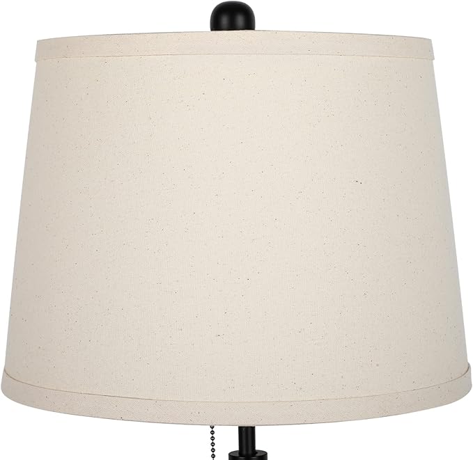 Bedside Table Lamps Set of 2: Tall Black Table Lamps for Living Room End Table | Height Adjustable 3-Way Dimmable Nightstand Lamp with Pull Chain Switch Modern Lamps for Bedroom Office(Bulbs Included) - Image 7