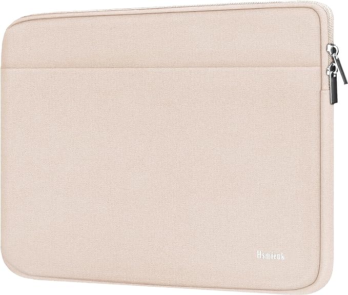 Laptop Sleeve Case 14 inch, Shockproof Protective Notebook Cover Bag with Accessory Pocket, Durable Carrying Laptop Case Compatible for MacBook HP Lenovo Dell Asus Acer, Light Pink by Hsmienk