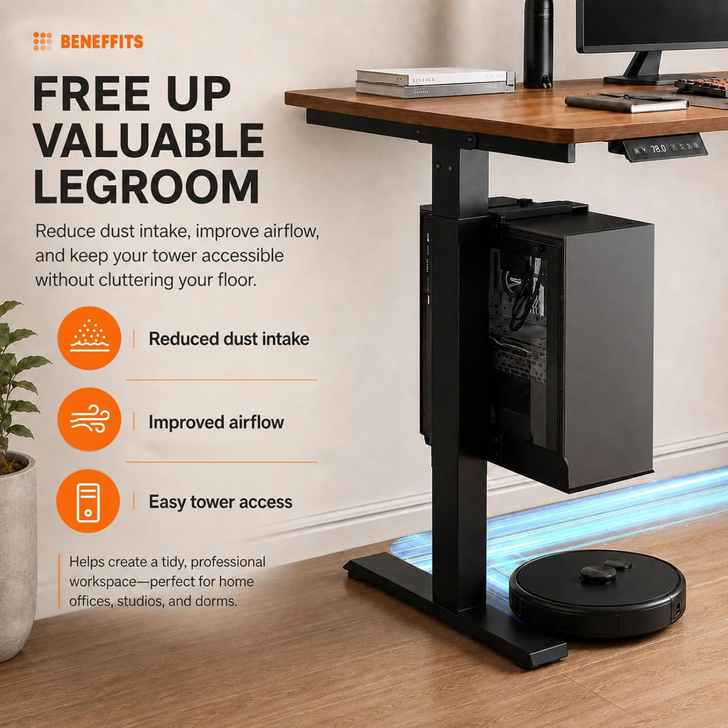 Under Desk PC Mount, PC Holder for Standing Desk - Image 6