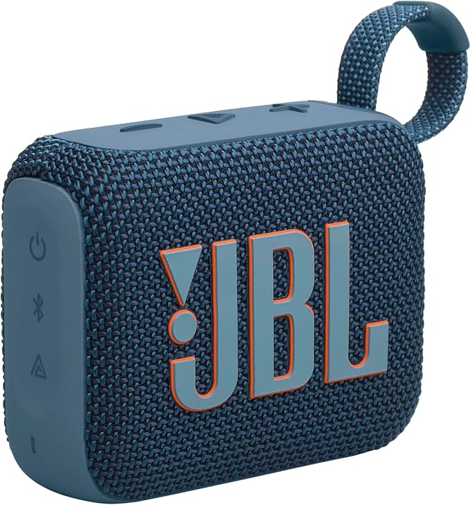 JBL Go 4 - Ultra-Portable Bluetooth Speaker - Blue | Ultra-portable JBL Pro Sound with punchier bass, Up to 7 hours of playtime plus 2 hours with Playtime Boost by JBL