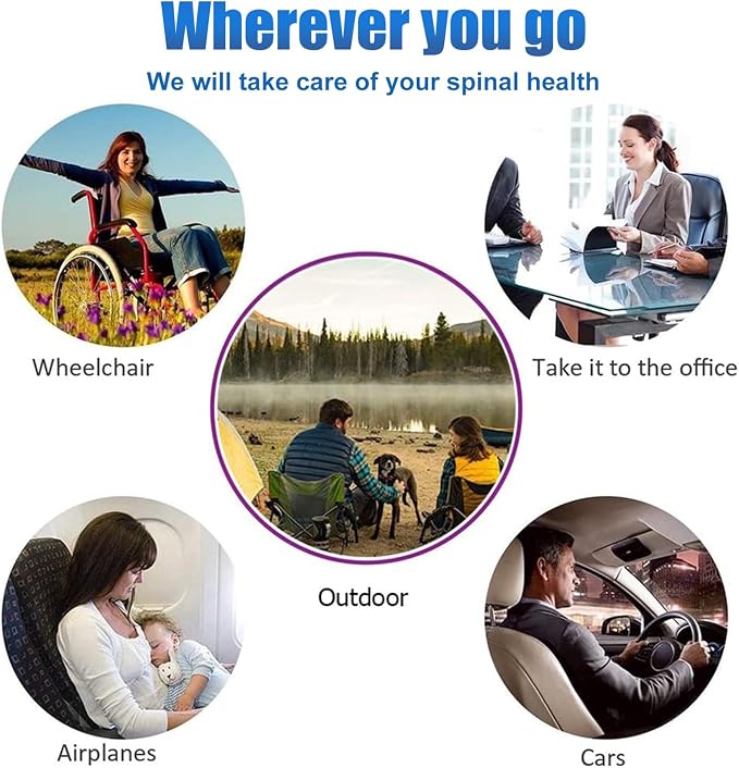 Gel Wheelchair Seat Cushion for Long Sitting, Extra Large & Thick Seat Cushion with Non-Slip Cover - Coccyx, Sciatica & Back Pain Relief - Wheelchair Cushions - Office Chair Car Seat Cushion - Image 7