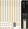 Cord Covers for Wires on Wall - 150in Cable Management Cable Hider - Cord Hiders for TV On Wall - Paintable Cable Concealer - Wire Covers for Cords - 10X (L16 x W0.95 x H0.5) - Medium | Beige by EVEO