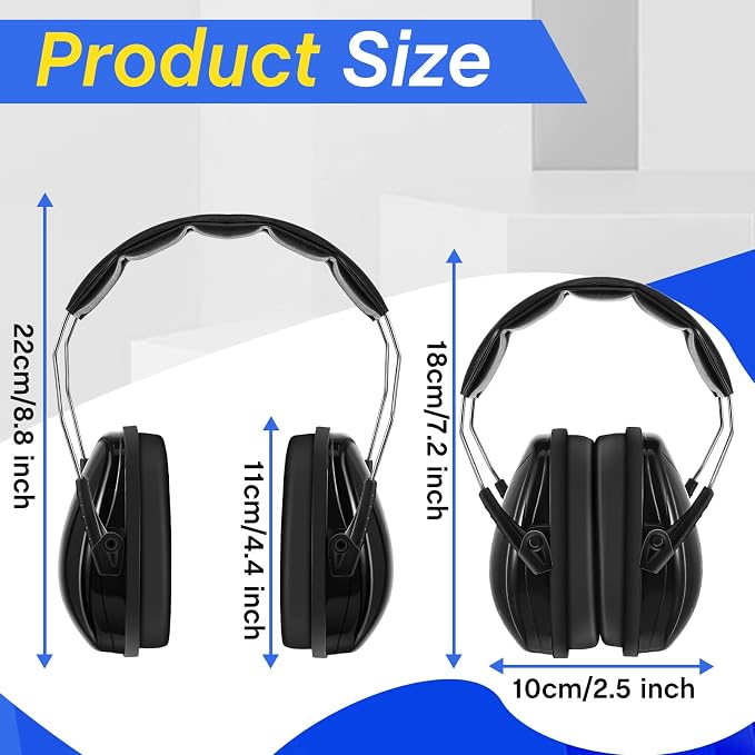 6 Pcs Noise Cancelling Headphones Kids Adult Ear Muffs Bulk, Ear Protection 27db Noise Reduction Hearing Earmuff - Image 2