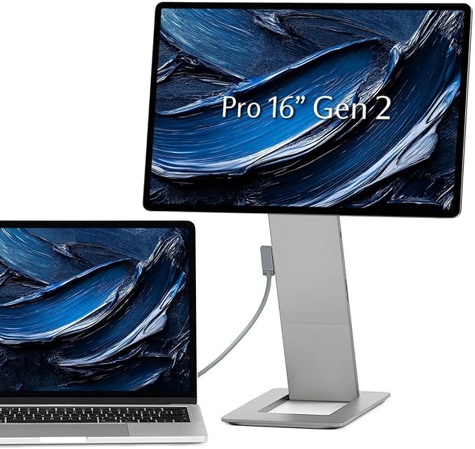 SOTSU FlipAction Pro 16" Gen2 2.5K Premium Portable Monitor | Metallic Gray | 2560x1600 | 120Hz | 100% DCI-P3 | 400 Nits | Pivot Rotate | Full Metal CNC | Works with Mac & Windows by SOTSUPortableMonitor