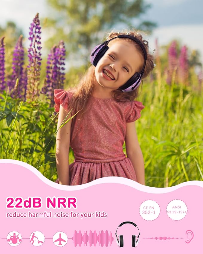 ZOHAN EM030 Kids Ear Protection, Noise Cancelling Headphones Ear Muffs for Autism Sensory, Safety Noise Reduction Hearing Protection for Monster Truck/Concerts/Fireworks/Air Shows - Image 4