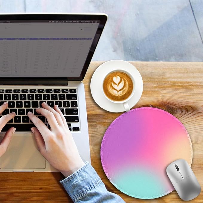 Funny Work Mouse Pad, Small Round Mousepad for Desk, Laptop | Mini Travel Wireless Mice Pad for Computer, Office Accessories, Coworker Gifts, 8.6 x 8.6 inch - Image 3