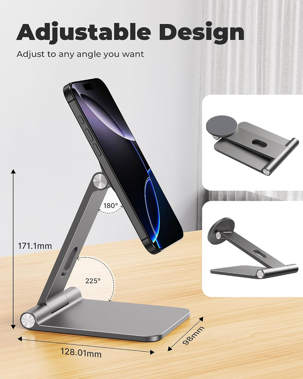 Foldable Adjustable Magnetic Stand Holder for Rog Ally X, iPhone - Image 5