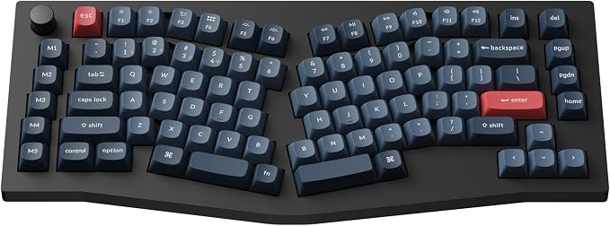 Keychron V10 Max Alice Layout Wireless Mechanical Keyboard, 75% QMK/VIA Custom Keyboard with Knob, 2.4GHz/Bluetooth/Wired, Hot-Swappable RGB, Gasket Mount for Mac Windows Linux by Keychron