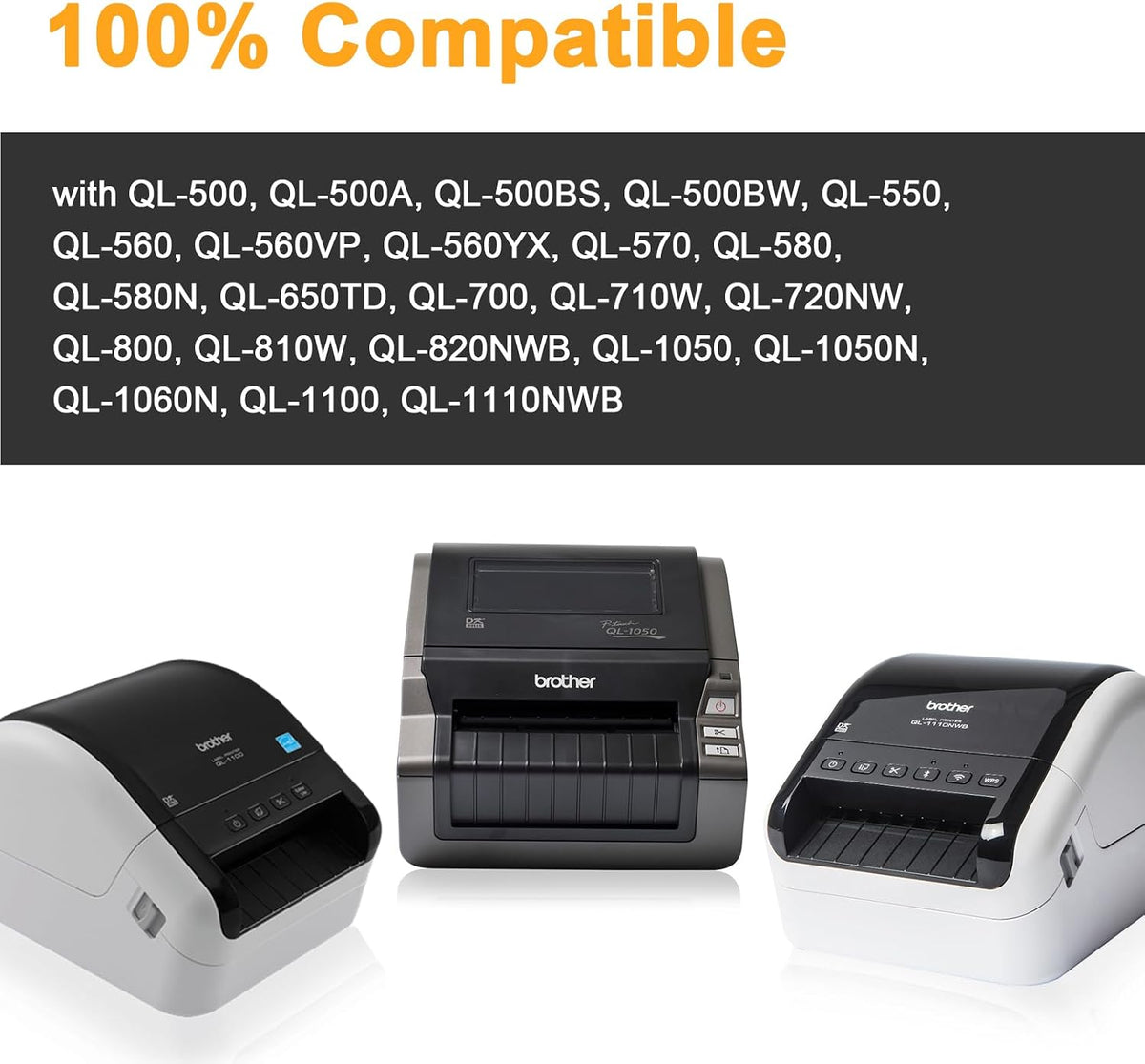 (12 Rolls + 1 Frame, 4800 Labels) Labelebal Compatible 1-1/7" x 3-1/2"(29mm x 89mm) Direct Thermal Labels Replacement for DK-1201 Shipping Mailing Postage Address Compatible for Brother QL Printer - Image 5