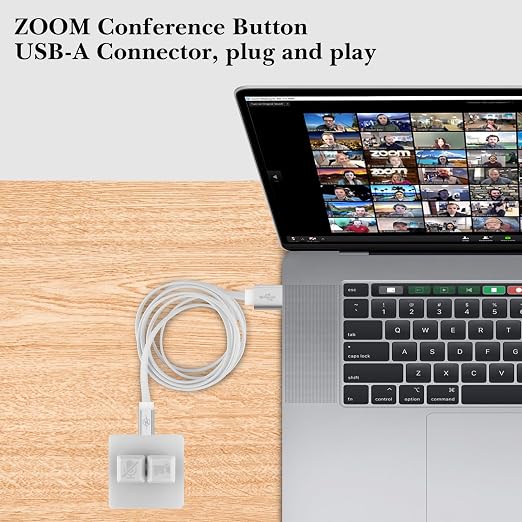 Linkidea USB Zoom Meeting Button for Windows, Start/Stop Video, Mute/Unmute Microphone, Compatible with Zoom App, Plug & Play Keyboard Meeting Controller for Online Class, Conference - Image 5