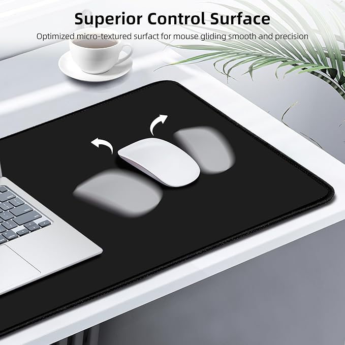 Wireless Charging Mouse Pad, Gaming Desk Mat with 20W Adapter, 31.5"x15.7" | Large XXL Desk Pad, Non-Slip Rubber Base, Ultra-Smooth Surface, Waterproof Computer Keyboard Pad for Home Office, Black - Image 5