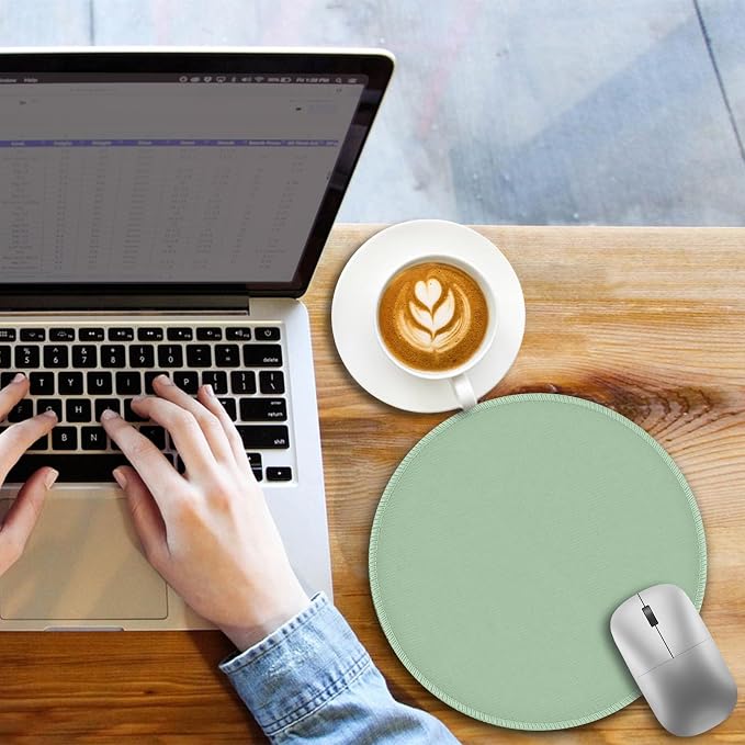 Funny Work Mouse Pad, Small Round Mousepad for Desk, Laptop | Mini Travel Wireless Mice Pad for Computer, Office Accessories, Coworker Gifts, 8.6 x 8.6 inch - Image 3