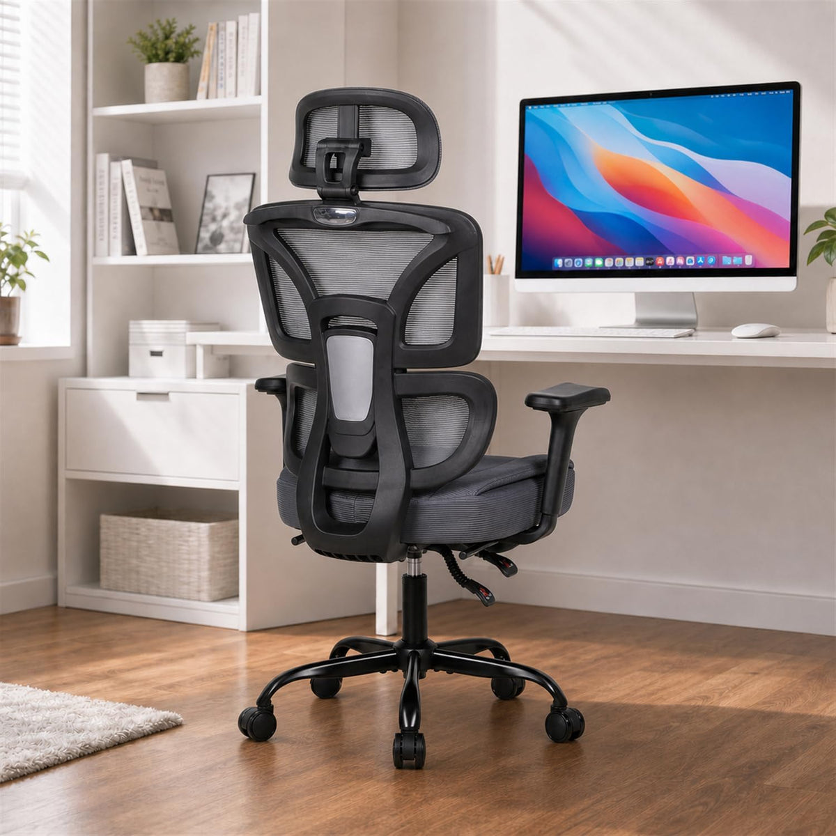 Ergonomic Office Chair with Footrest - High Back Mesh Computer Desk Chair - Image 2
