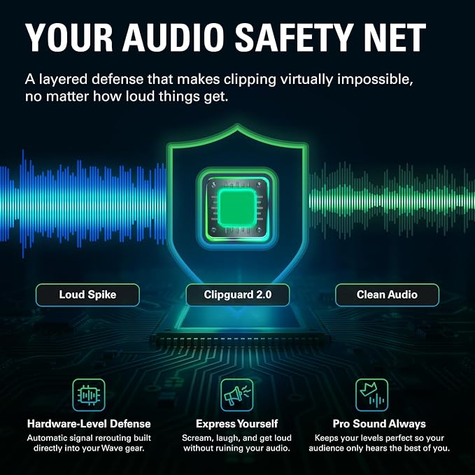 Elgato Wave:3 MK.2 USB Condenser Microphone, DSP Effects | Clipguard 2.0 protection, Auto Gain calibration, Onboard voice enhancer, compressor, EQ, Multifunction dial, USB-C - Image 5