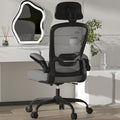 Mimoglad Office Chair, High Back Ergonomic Desk Chair with Adjustable Lumbar Support and Headrest, with flip-up Armrests for Guitar Playing, 5 Years Warranty (Modern, Dim Gray(Black Frame)) by Mimoglad
