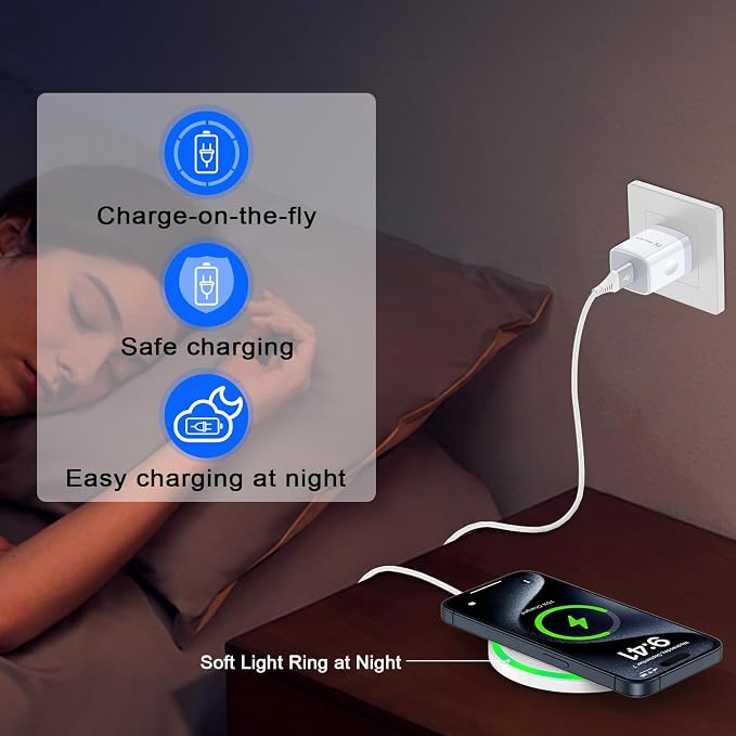 Wireless Charger Fast Charging Pad 15W with 18W Quick Charger Block Cargador Inalambrico Compatible with Samsung Galaxy S25 Edge Ultra S25+ S25 Plus Z Fold 6 Flip 6 5 S24 S24+ S24 S23 FE S22 S21 S20 - Image 7