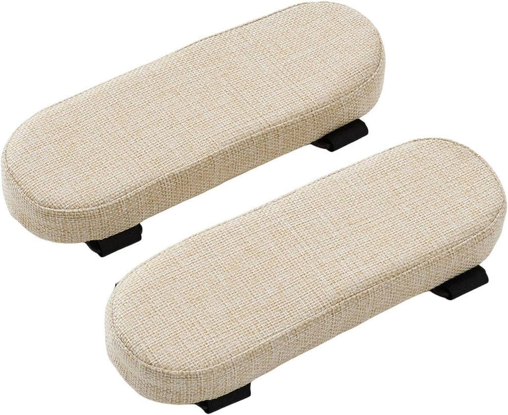 Office Chair Armrest Pad Elbow Cushion Thick Removable Cover Desk Chair Armrest Cushion Arm Padding for Recliners Sofa Home, Beige - Image 7