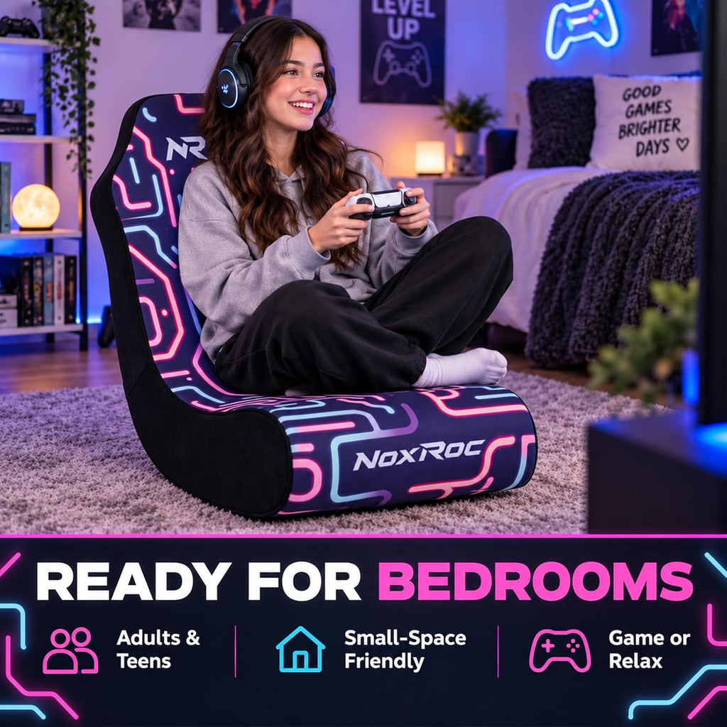 Foldable Floor Gaming Chair without RGB Led Lights for Teens Adults - Image 6