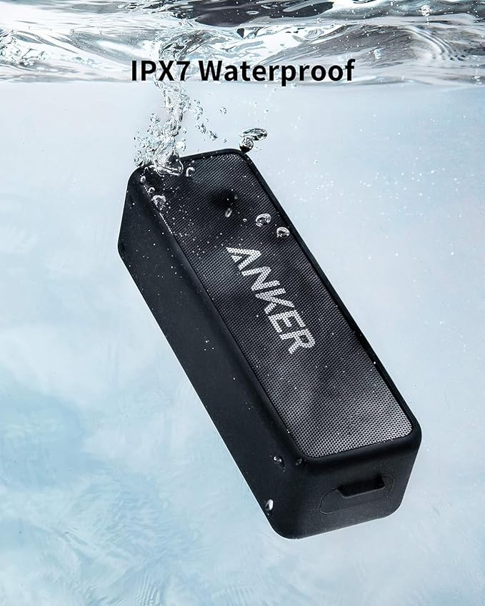 Anker soundcore 2 Portable Bluetooth Speaker, Stereo Sound, IPX7 | BassUp, 24H Playtime, Bluetooth 6, Wireless Speaker for Home, Outdoors, Travel - Image 2