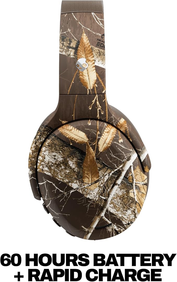 Skullcandy Crusher ANC 2 Headphones - Realtree Edge Colors Espresso | Multi-Sensory Crusher Bass, Over-Ear Fit, Noise Cancelling, 60 Hours Battery, Working Out, Gym, Travel, Study, Music, Gaming - Image 3