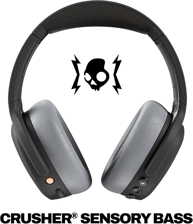 Skullcandy Crusher ANC 2 Noise Cancelling Wireless Headphones - Asphalt | Multi-Sensory Crusher Bass, Over-Ear Fit, Bluetooth, 60 Hours Battery, Working Out, Gym, Travel, Studying, Music, Gaming - Image 2