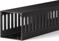 ZhiYo 3"H x 3"W Cable Raceway, 6ft Under Desk Wire Management Channel Black | Slotted Wire Duct, 2 Pack (3 ft Each), Heavy-Duty PVC Cable Management for Server Racks, Network Cables & Electrical Cabinets by ZhiYo