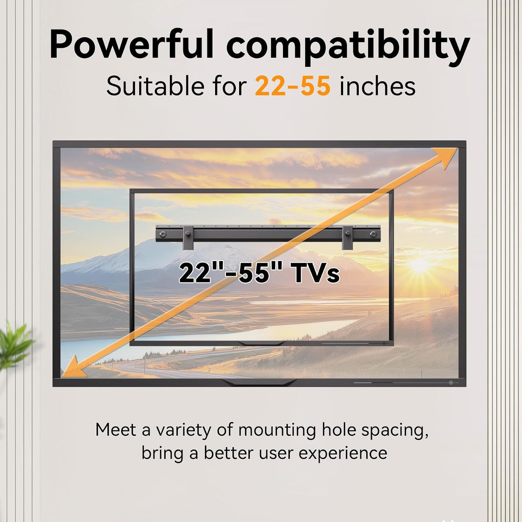 AENTGIU No Stud No Drill TV Wall Mount for 22 to 55 inch TVs up to 100 lbs - Image 3