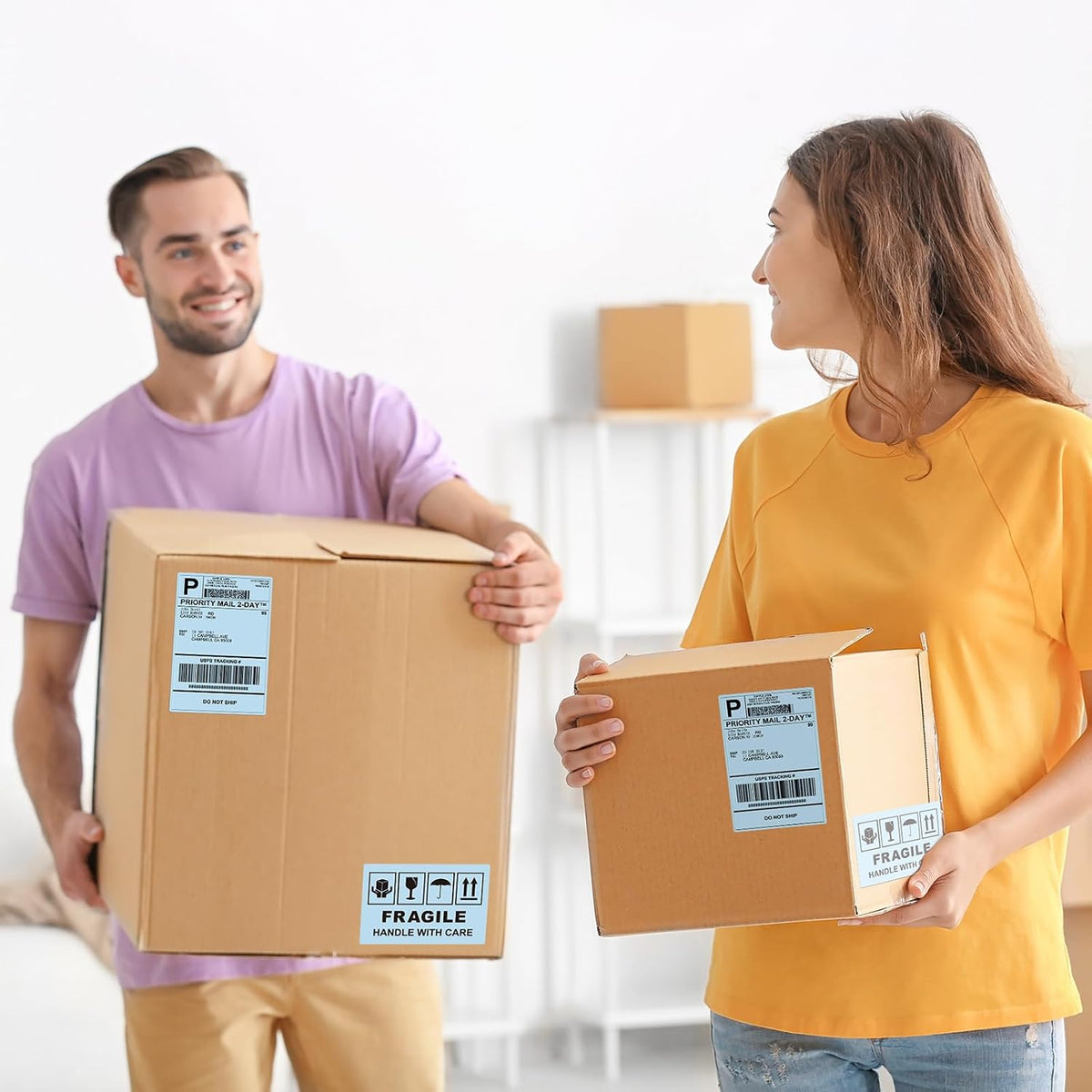 Phomemo 4x6 Thermal Shipping Labels for Address, Blue Label 250 PCS/Roll - Image 7